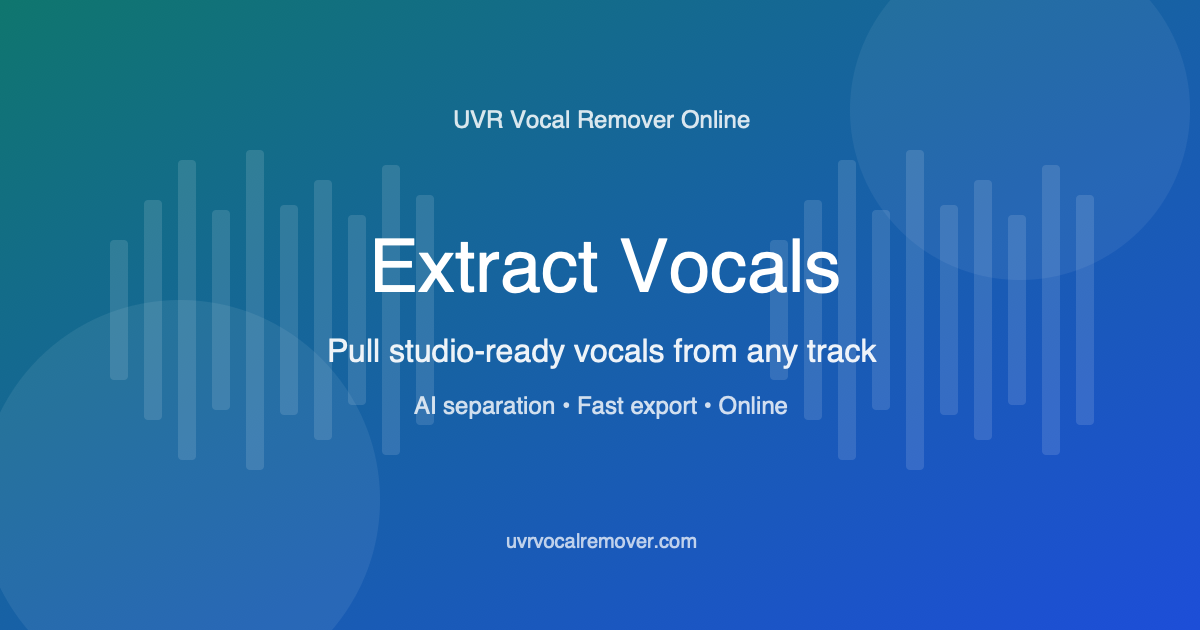 How to Extract Vocals for Remix Work